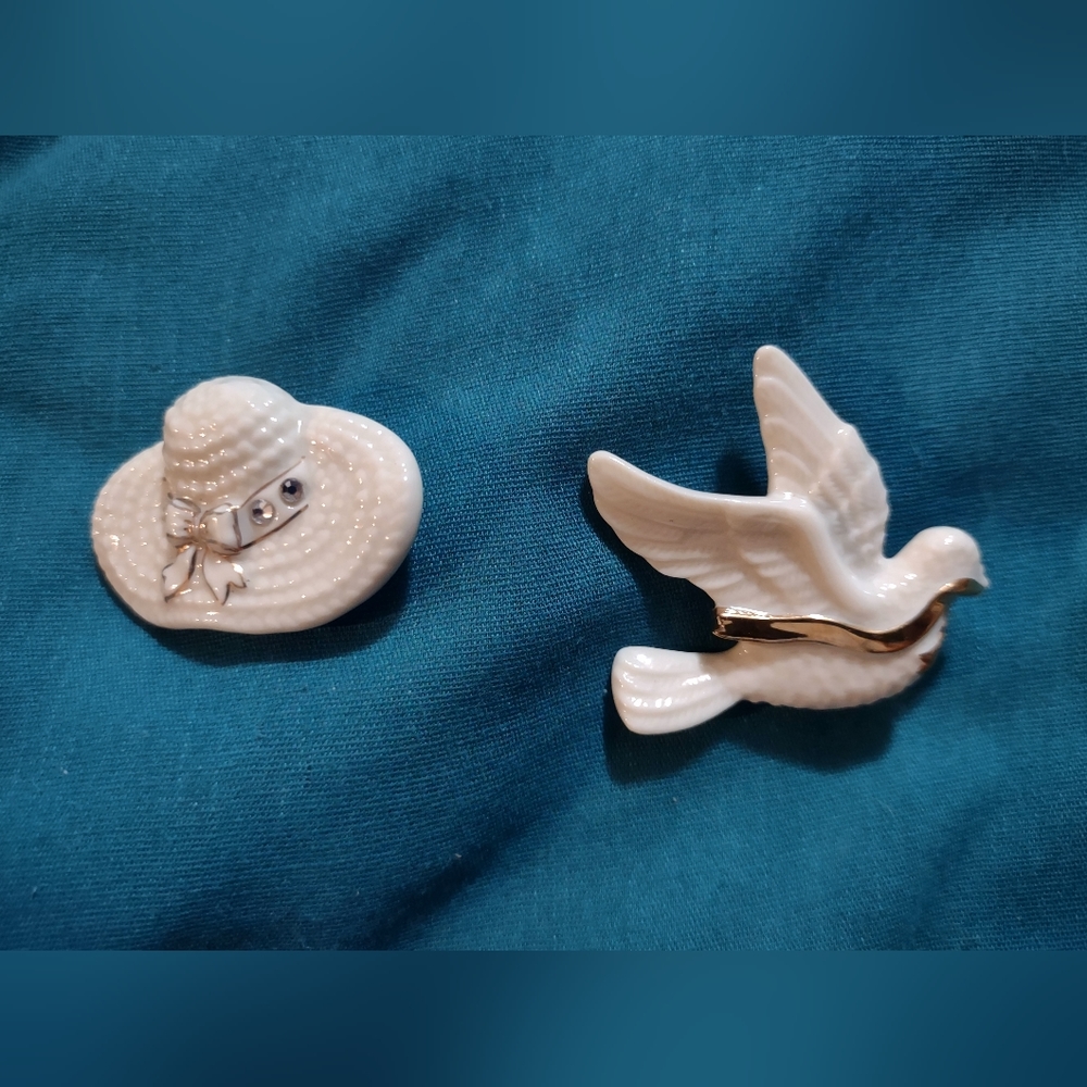 White Ceramic Dove Brooch - Women Jewelry Brooches